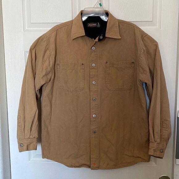 JESSE JAMES Industrial Workwear Men’s Fully Lined Snap Button Shirt Size L - Picture 1 of 7
